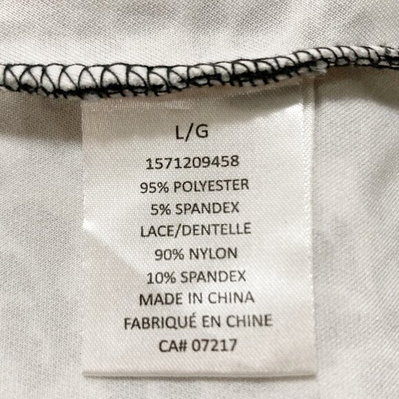 SLOANE & SADIE Black white flocked floral print sleeveless peplum top LARGE XL - Picture 13 of 15